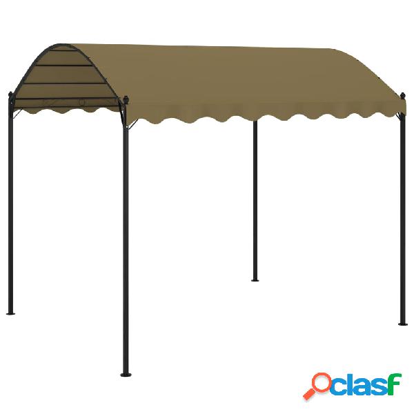 vidaXL Gazebo 4x3x2,6 m Grigio Talpa 180 g/m²