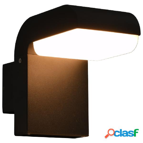 vidaXL Lampada da Parete da Esterno a LED 9 W Nera Ovale