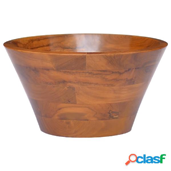 vidaXL Lavabo in Legno Massello di Teak Φ40x20 cm
