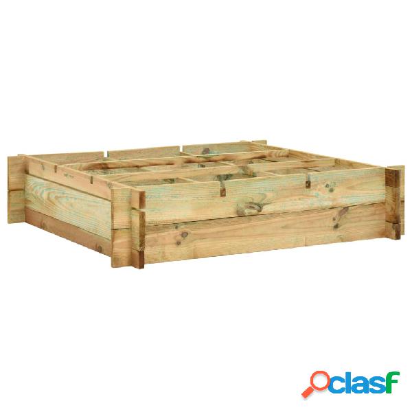 vidaXL Letto Rialzato 90x90x20 cm in Legno Impregnato