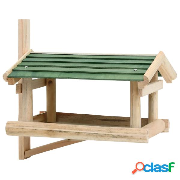 vidaXL Mangiatoia per Uccelli in Legno Massello 35x29,5x21cm