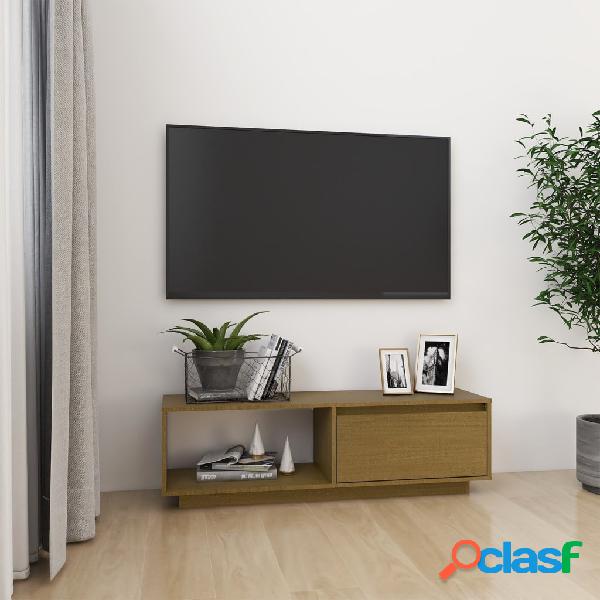 vidaXL Mobile Porta TV Marrone Miele 110x30x33,5 cm in Legno