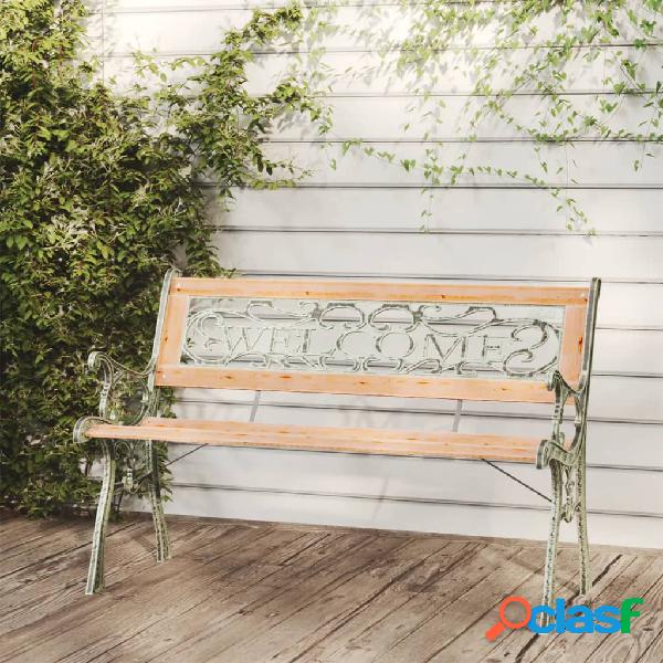 vidaXL Panchina da Giardino 122 cm in Legno Massello di