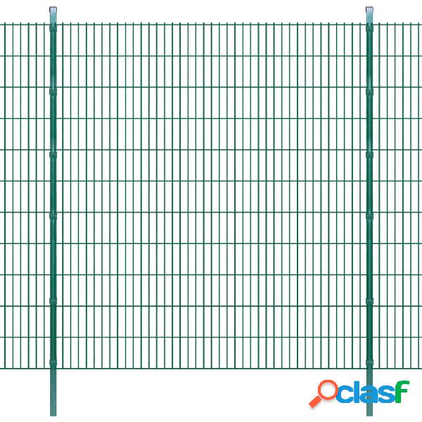 vidaXL Pannelli recinzione da giardino con pali 2008x2230 mm