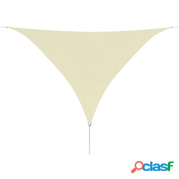 vidaXL Parasole a Vela Oxford Triangolare 5x5x5 m Crema