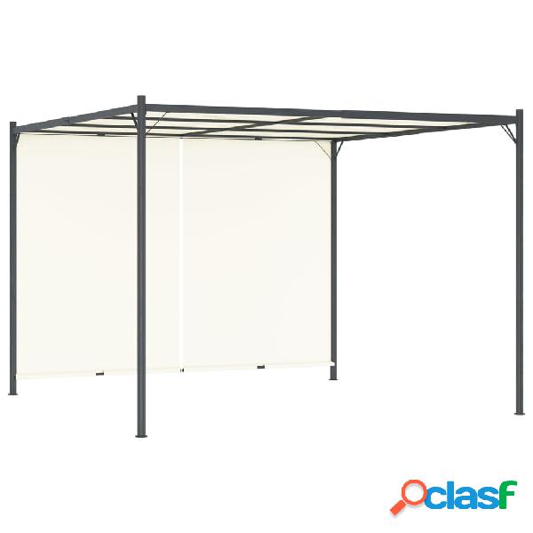 vidaXL Pergola con Tetto Regolabile Bianco Crema 3x3 m in
