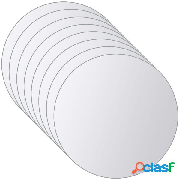 vidaXL Piastrelle a Specchio 16 pz Rotonde in Vetro