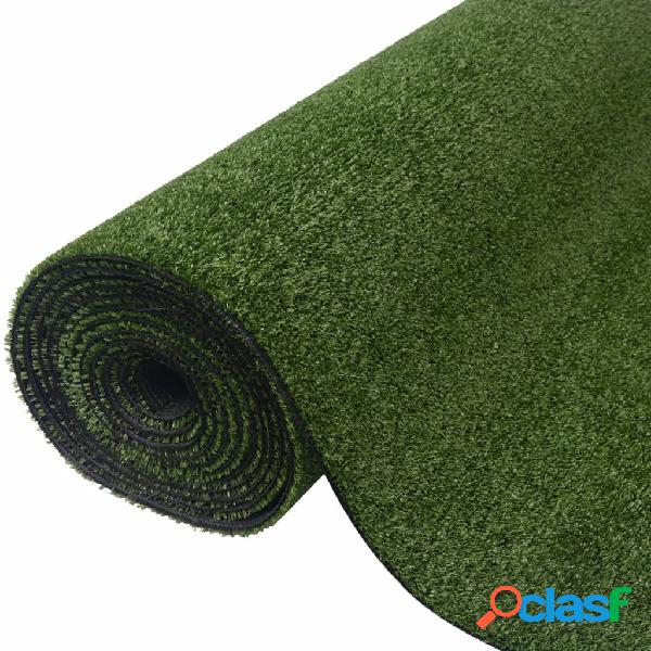 vidaXL Prato Sintetico 0x5,5 m/7-9 mm Verde