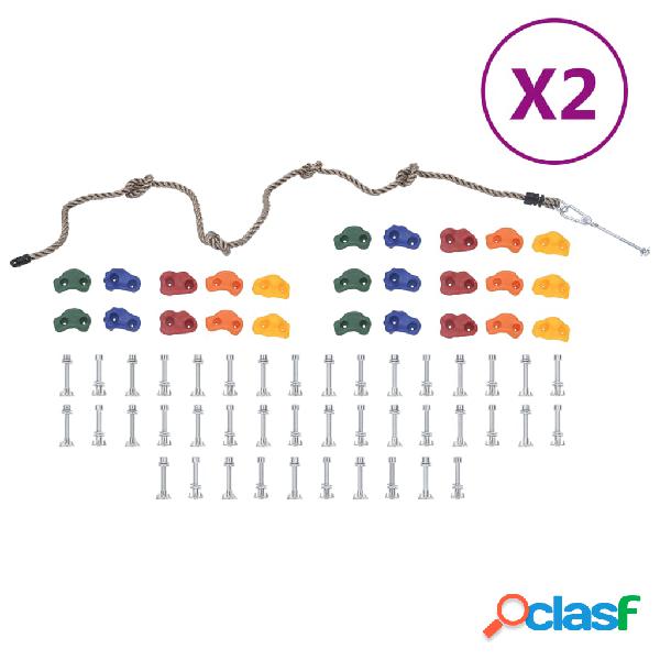vidaXL Prese da Arrampicata con Fune 50 pz Multicolore