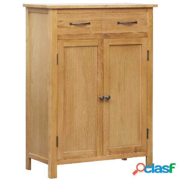 vidaXL Scarpiera 76x37x105 cm in Legno Massello di Rovere