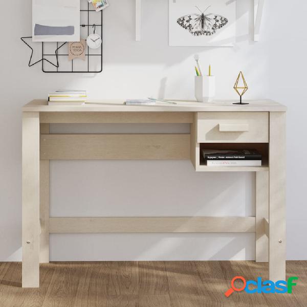 vidaXL Scrivania Miele 110x40x75 cm in Legno Massello di