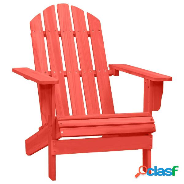 vidaXL Sedia da Giardino Adirondack in Legno Massello di