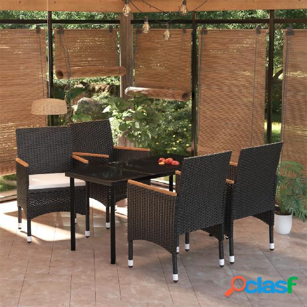 vidaXL Set Mobili da Pranzo per Giardino 5 pz con Cuscini