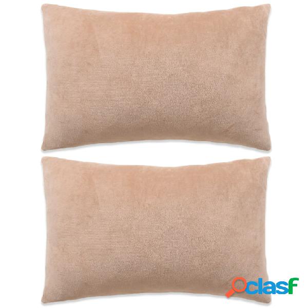 vidaXL Set di Cuscini 2 pz in Tessuto 40x60 cm Beige