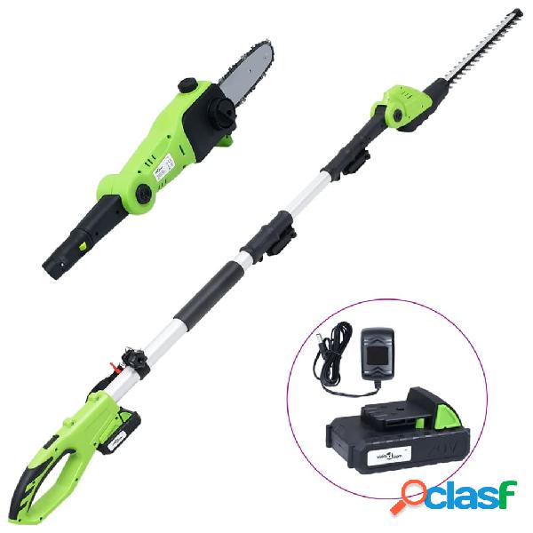 vidaXL Tagliasiepi e Sega con Asta 2-in-1 Batteria 20V 1500