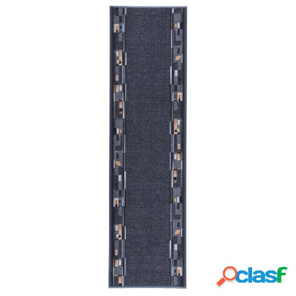 vidaXL Tappeto Corsia Antracite 67x250 cm Antiscivolo