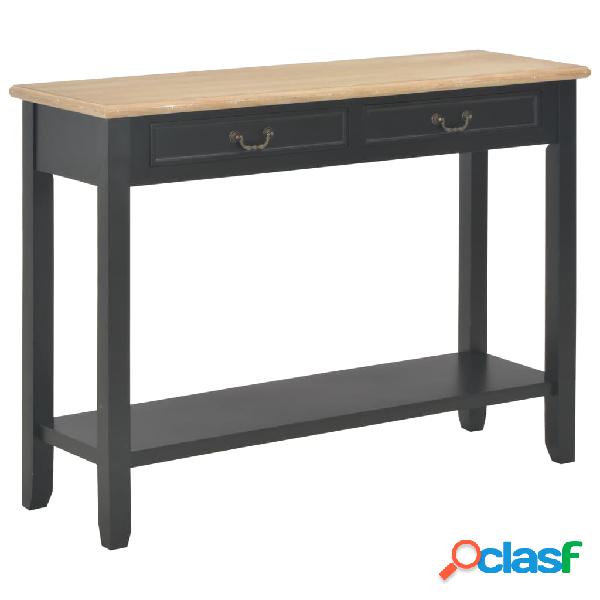 vidaXL Tavolo Consolle Nero 110x35x80 cm in Legno