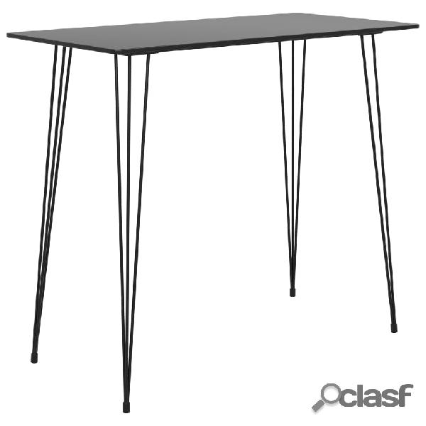 vidaXL Tavolo da Bar Nero 120x60x105 cm