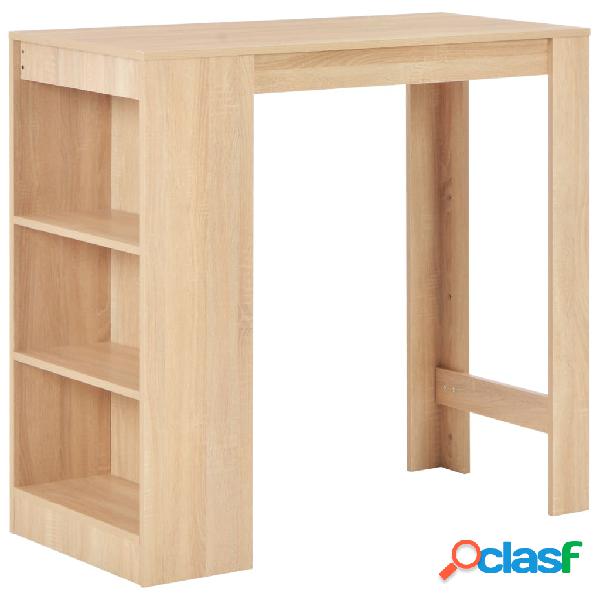vidaXL Tavolo da Bar con Ripiano Rovere 110x50x103 cm