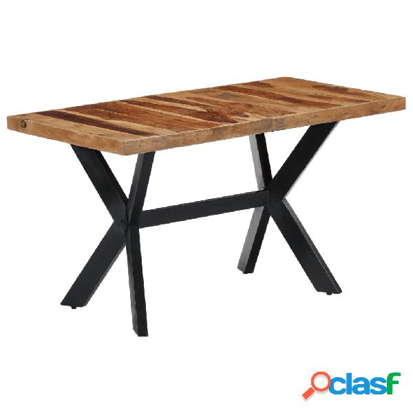 vidaXL Tavolo da Pranzo 140x70x75 cm in Legno Massello di