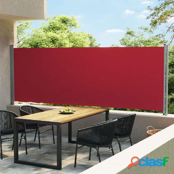 vidaXL Tenda Laterale Retrattile per Patio 600x160 cm Rossa