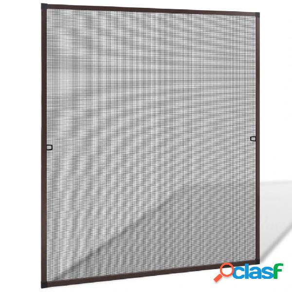 vidaXL Zanzariera marrone per finestre 130 x 150 cm