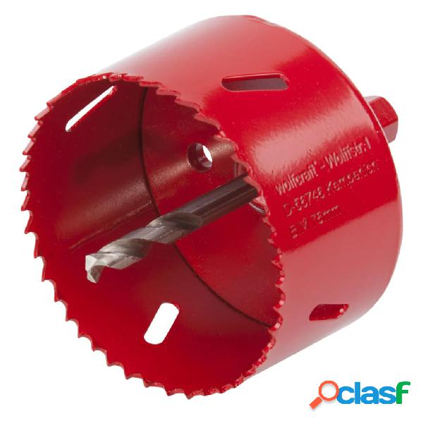 wolfcraft Sega a Tazza 76mm in Bimetallo Rossa