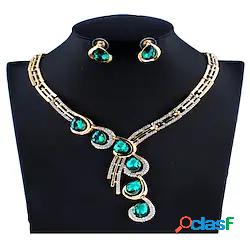 1 set I monili nuziali For Per donna Blu Verde Rosso Natale