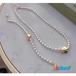 1 set Set di gioielli For Per donna Perle Bianco Regalo
