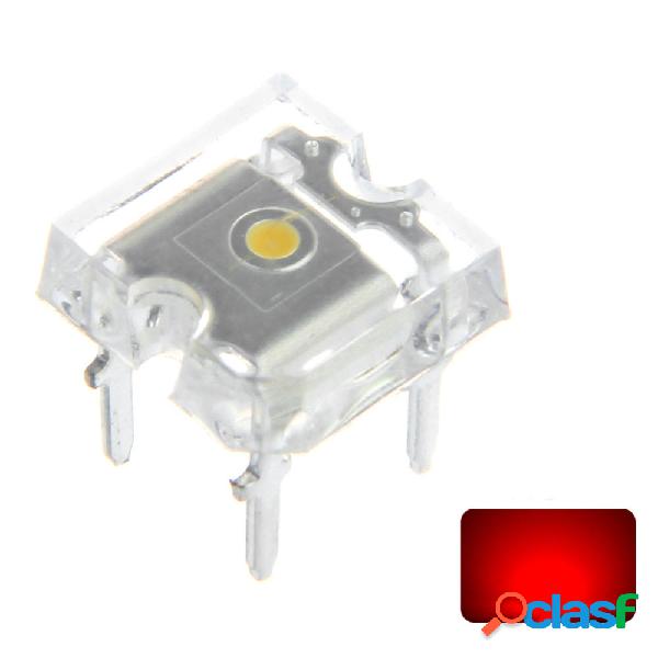 100PCS Flat Top LED Diodo rosso trasparente 20mA che emette