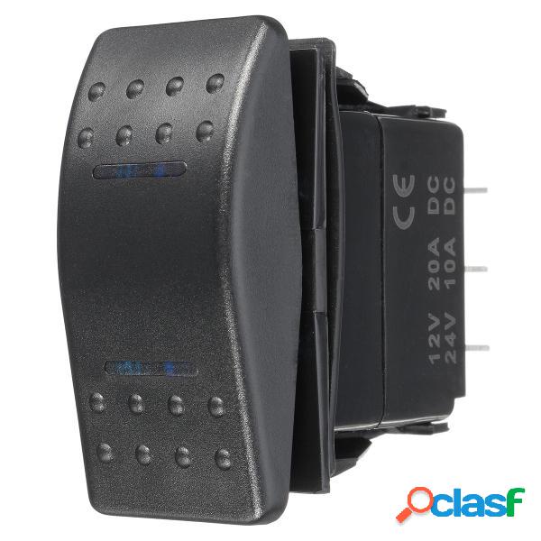 12V 24V LED Marine 7Pin DPDT On-Off-On 2 Interruttori Rocker