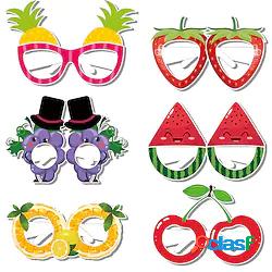 18 pezzi nuovi occhiali da frutta in stile estivo hawaiano