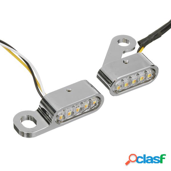 2 pezzi 10 LED Placcatura Shell Mini Indicatore di direzione