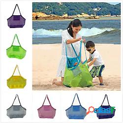 2 pz outdoor mesh beach tote bag sand away pieghevole