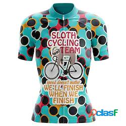 21Grams Per donna Manica corta Maglia da ciclismo A pois Pop