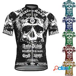 21Grams Per uomo Manica corta Maglia da ciclismo Teschio di