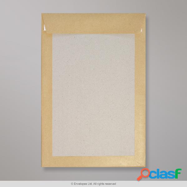 229x162 mm (C5) Busta con dorso rigido avana - non stampata