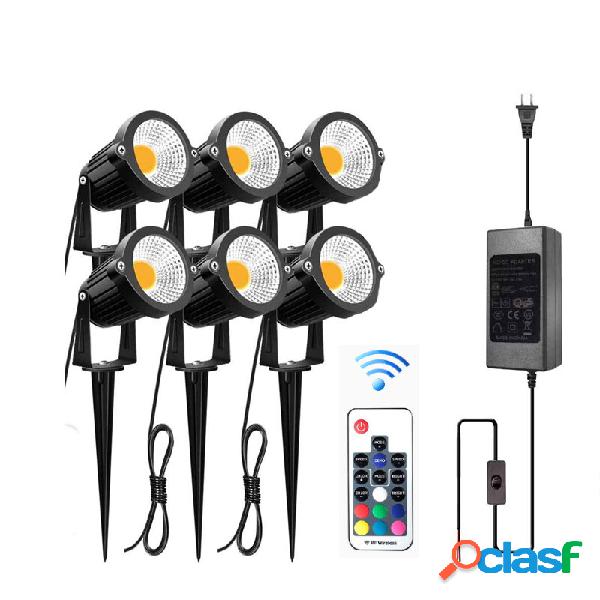 2/4/6 PCS COB Luci da prato Faretto Luce paesaggistica 120LM