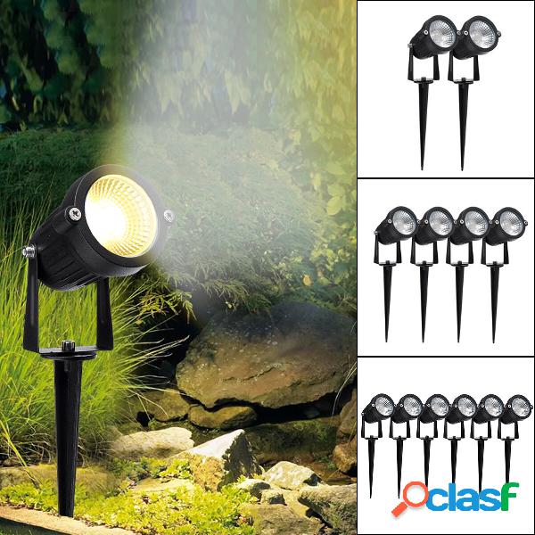 2/4/6 PCS COB Luci da prato Faretto Luce paesaggistica 120LM
