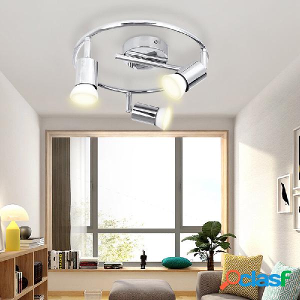 3 teste GU10 LED Downlight Plafoniera Faretto orientabile