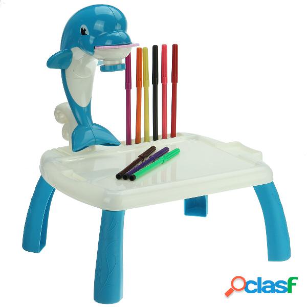 3in1 Bambini LED proiettore Tavolo da disegno artistico