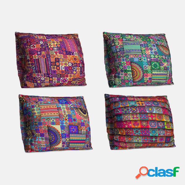 4 PZ A Set Fodera per cuscino stile bohémien double-face