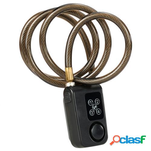 4 Password digitale 120 cm Cavo metallico nero Smart