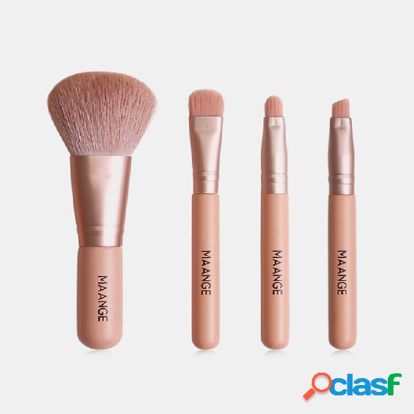 4pcs/Kit Mini Makeup Brush Kit Eye Shadow Brush Lip Brush