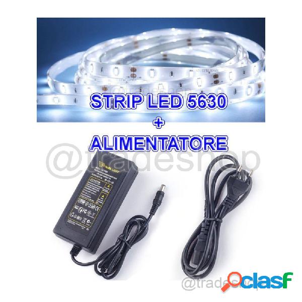 5 M STRISCIA STRIP 300 LED SMD 5630 BIANCO 5 MT IMPERMEABILE