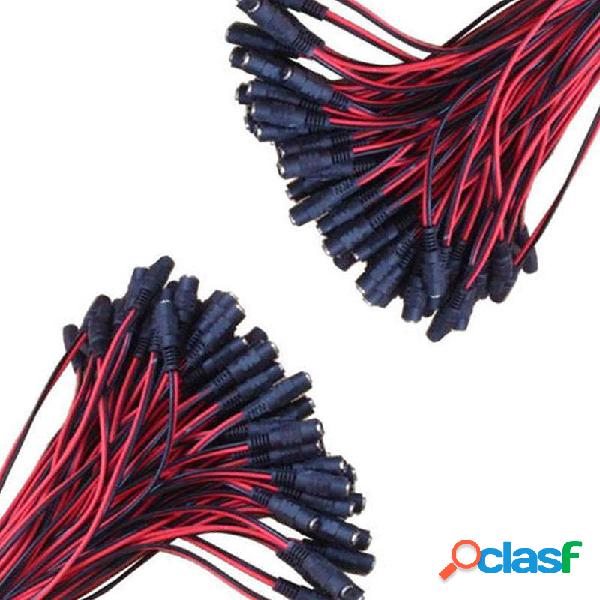 50 Pz 12 V Femmina DC Power presa di corrente Jack Plug Wire