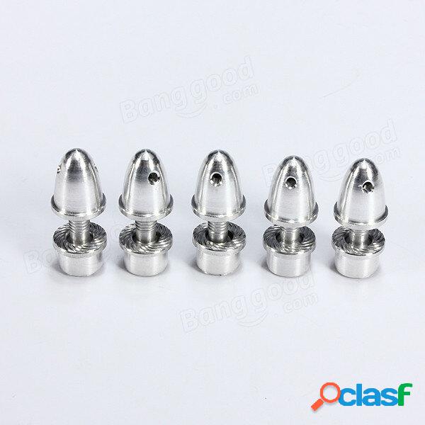 5X 3.17mm Supporti Adattatori di Elica Proiettile Argento