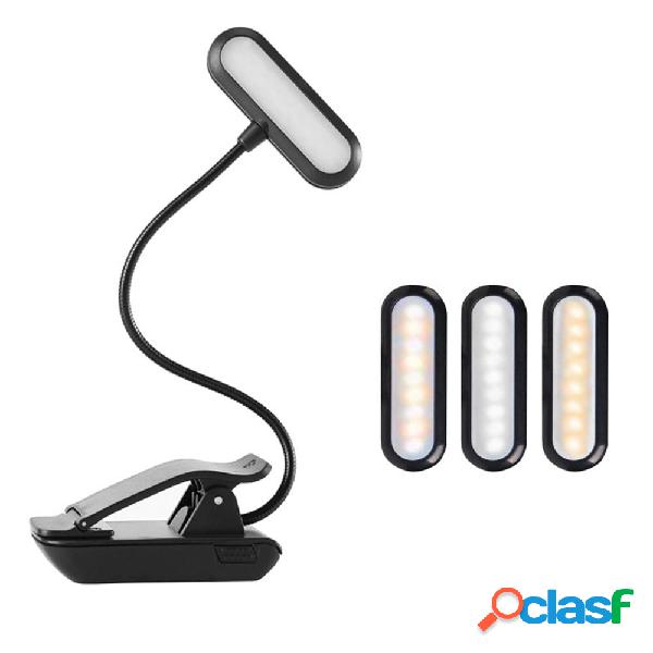 9 LED Clip ricaricabile USB per la cura degli occhi, libro