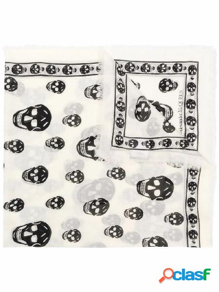 ALEXANDER MCQUEEN FOULARD UOMO 5577174943Q9260 SETA BIANCO