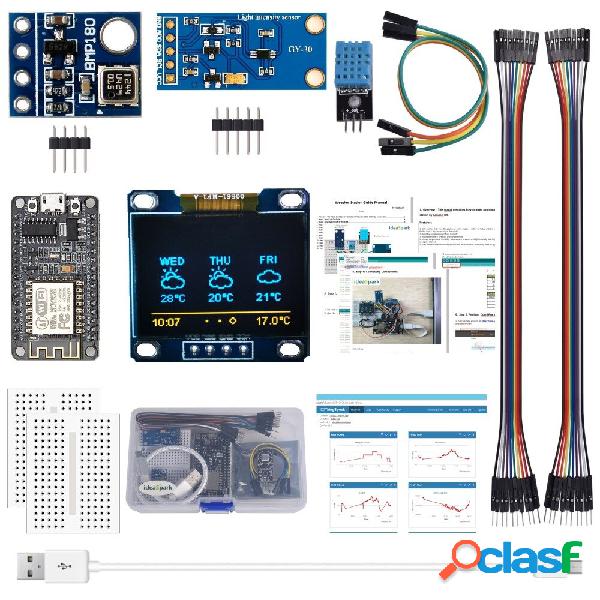 AOQDQDQD ESP8266 Kit stazione meteorologica con sensore luce